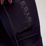 ES16 Lange Cargo Fietsbroek Supreme unisex - met zeem en zakken. Zwart